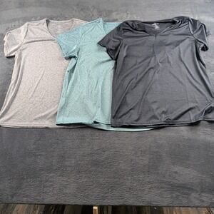 real essentials Lot Of 3 v neck Shirts Woman's Size XL
